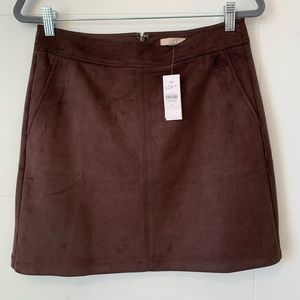 *2/$50* NWT LOFT Suede Skirt